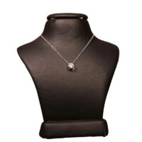 گردنبند نقره تک نگین