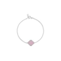 دستبند نقره ونکلیف صورتی