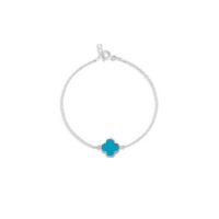 دستبند نقره ونکلیف آبی