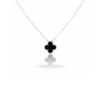 گردنبند نقره ونکلیف مشکی