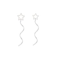 گوشواره نقره پیچی ستاره ST3051