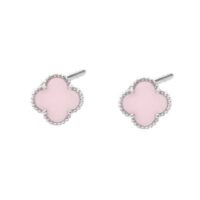 گوشواره نقره ونکلیف صورتی